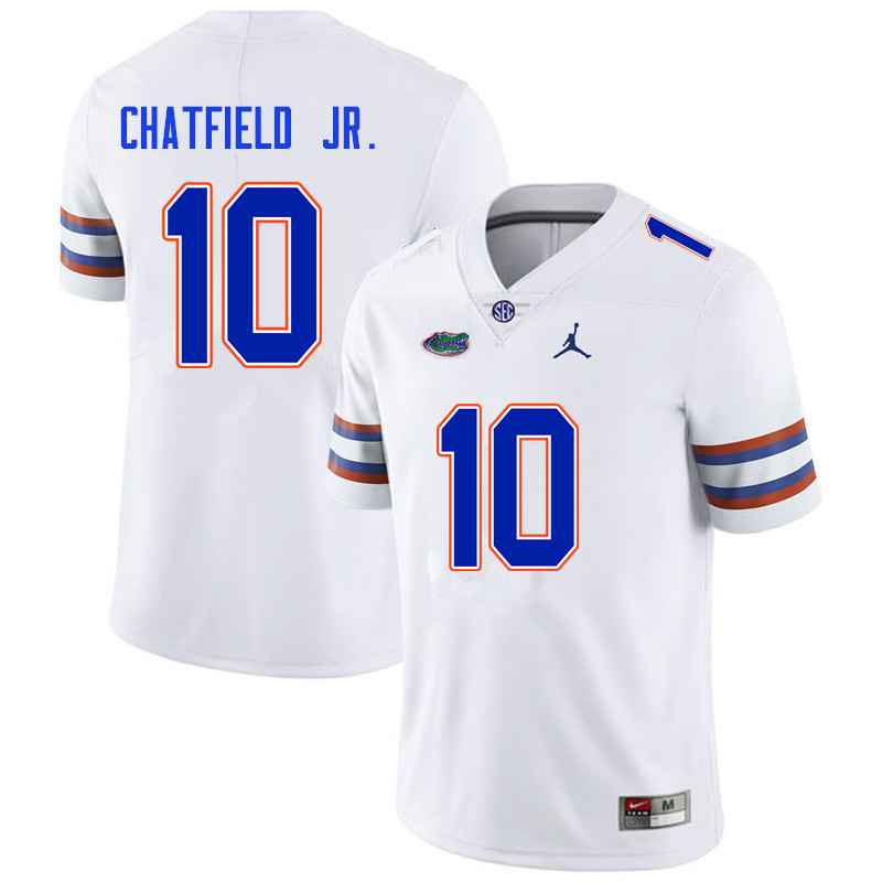 Men #10 Andrew Chatfield Jr. Florida Gators College Football Jerseys Sale-White